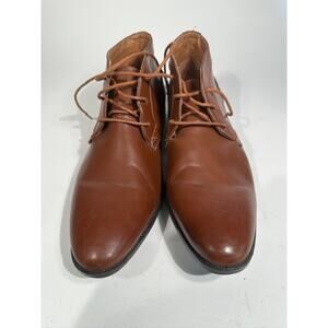 Hooper Men’s 11 Brown Lace Up Dress Ankle Boots Simulated Leather